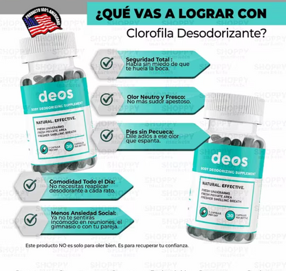 Deos Supplemento elimina el mal olor de tu cuerpo y boca