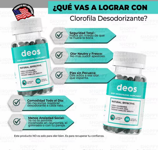 Deos Supplemento elimina el mal olor de tu cuerpo y boca